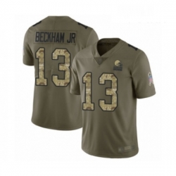 Youth Odell Beckham Jr Limited Olive Camo Nike Jersey NFL Cleveland Browns 13 2017 Salute to Service