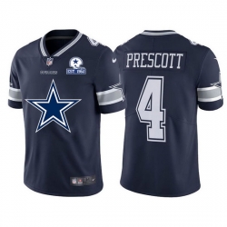 Dallas Cowboys 4 Dak Prescott Navy Blue Men Nike Big Team Logo With Established In 1960 Patch Vapor Limited NFL Jersey