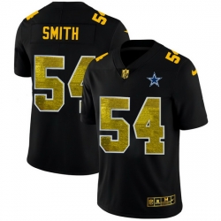 Dallas Cowboys 54 Jaylon Smith Men Black Nike Golden Sequin Vapor Limited NFL Jersey