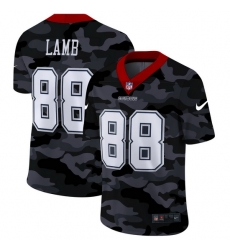 Dallas Cowboys 88 CeeDee Lamb Men Nike 2020 Black CAMO Vapor Untouchable Limited Stitched NFL Jersey