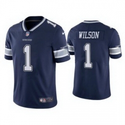 Men Dallas Cowboys 1 Cedrick Wilson Navy Vapor Limited Stitched Jersey