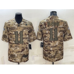 Men Dallas Cowboys 11 Micah Parsons Camo Salute To Service Stitched Jersey