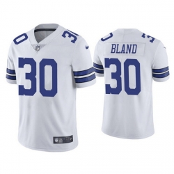 Men Dallas Cowboys 30 DaRon Bland White Vapor Limited Stitched Jersey