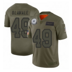 Men Dallas Cowboys 49 Jamize Olawale Limited Camo 2019 Salute to Service Football Jersey