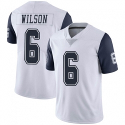 Men Dallas Cowboys 6 Donavan Wilson White Thanksgiving Limited Stitched Jersey