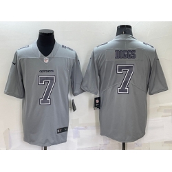 Men Dallas Cowboys 7 Trevon Diggs Grey Atmosphere Fashion Stitched Game Jersey