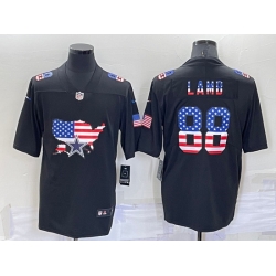 Men Dallas Cowboys 88 CeeDee Lamb Black USA Flag Limited Stitched Jersey