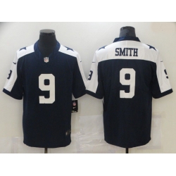 Men Dallas Cowboys 9 Smith Blue Nike Vapor Untouchable Limited 2021 NFL Jerseys