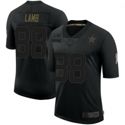 Men Dallas Cowboys CeeDee Lamb Black Limited 2020 Salute To Service Jersey