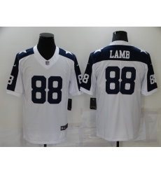 Men Dallas Cowboys eeDee Lamb 88 White Thanksgiving Throwback Limited Jersey