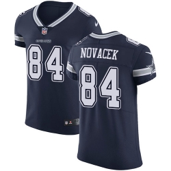 Men Nike Cowboys #84 Jay Novacek Navy Blue Team Color Stitched NFL Vapor Untouchable Elite Jersey