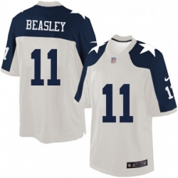 Mens Nike Dallas Cowboys 11 Cole Beasley Limited White Throwback Alternate NFL Jersey