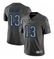 Mens Nike Dallas Cowboys 13 Michael Gallup Gray Static Vapor Untouchable Limited NFL Jersey