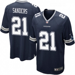 Mens Nike Dallas Cowboys 21 Deion Sanders Game Navy Blue Team Color NFL Jersey