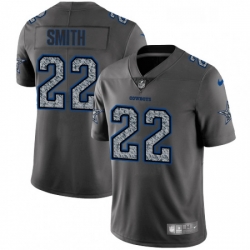 Mens Nike Dallas Cowboys 22 Emmitt Smith Gray Static Vapor Untouchable Limited NFL Jersey