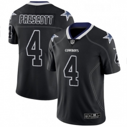 Mens Nike Dallas Cowboys 4 Dak Prescott Limited Lights Out Black Rush NFL Jersey