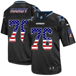 Mens Nike Dallas Cowboys #76 Greg Hardy Elite Black USA Flag Fashion NFL Jersey