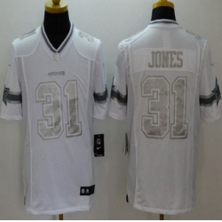 New Dallas Cowboys #31 Byron Jones White Men's Stitched NFL Limited Platinum Jersey