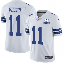 Nike Cowboys 11 Cedrick Wilson White Men Stitched With Established In 1960 Patch NFL Vapor Untouchable Limited Jersey