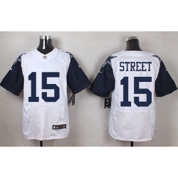 Nike Cowboys #15 Devin Street White Mens Stitched NFL Elite Rush Jerseys