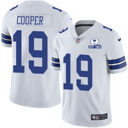 Nike Cowboys 19 Amari Cooper White Men Stitched With Established In 1960 Patch NFL Vapor Untouchable Limited Jersey