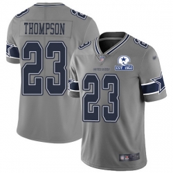 Nike Cowboys 23 Darian Thompson Gray Men Stitched With Established In 1960 Patch NFL Limited Inverted Legend Jersey