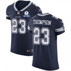 Nike Cowboys 23 Darian Thompson Navy Blue Team Color Men Stitched With Established In 1960 Patch NFL Vapor Untouchable Elite Jersey