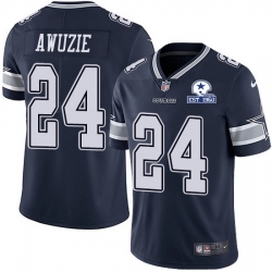 Nike Cowboys 24 Chidobe Awuzie Navy Blue Team Color Men Stitched With Established In 1960 Patch NFL Vapor Untouchable Limited Jersey