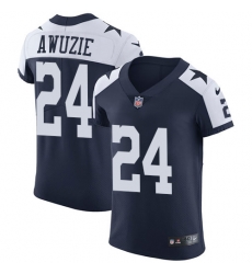 Nike Cowboys #24 Chidobe Awuzie Navy Blue Thanksgiving Mens Stitched NFL Vapor Untouchable Throwback Elite Jersey