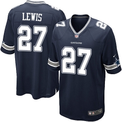 Nike Cowboys #27 Jourdan Lewis Navy Blue Mens Team Color NFL Game Jersey