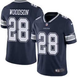 Nike Cowboys #28 Darren Woodson Navy Blue Team Color Mens Stitched NFL Vapor Untouchable Limited Jersey