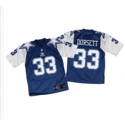 Nike Cowboys #33 Tony Dorsett Navy BlueWhite Throwback Mens Stitched NFL Elite Jersey