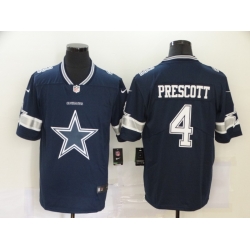 Nike Cowboys 4 Dak Prescott Navy Team Big Logo Vapor Untouchable Limited Jersey