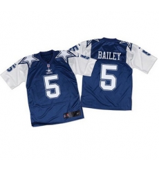 Nike Cowboys #5 Dan Bailey Navy BlueWhite Throwback Mens Stitched NFL Elite Jersey