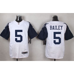 Nike Cowboys #5 Dan Bailey White Mens Stitched NFL Elite Rush Jerseys