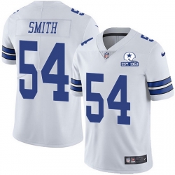 Nike Cowboys 54 Jaylon Smith White Men Stitched With Established In 1960 Patch NFL Vapor Untouchable Limited Jersey