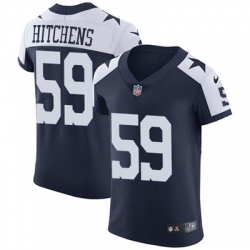 Nike Cowboys #59 Anthony Hitchens Navy Blue Thanksgiving Mens Stitched NFL Vapor Untouchable Throwback Elite Jersey