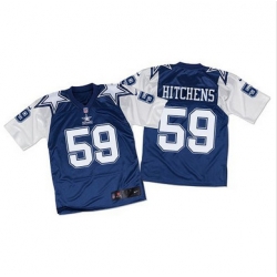 Nike Cowboys #59 Anthony Hitchens Navy BlueWhite Throwback Mens Stitched NFL Elite Jersey