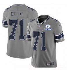 Nike Cowboys 71 La 27el Collins Gray Men Stitched With Established In 1960 Patch NFL Limited Inverted Legend Jersey