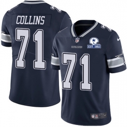 Nike Cowboys 71 La 27el Collins Navy Blue Team Color Men Stitched With Established In 1960 Patch NFL Vapor Untouchable Limited Jersey