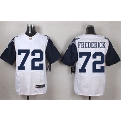 Nike Cowboys #72 Travis Frederick White Mens Stitched NFL Elite Rush Jerseys