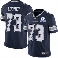 Nike Cowboys 73 Joe Looney Navy Blue Team Color Men Stitched With Established In 1960 Patch NFL Vapor Untouchable Limited Jersey