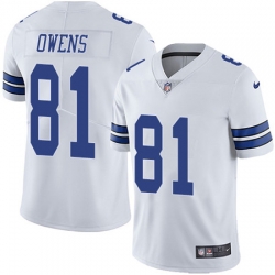 Nike Cowboys #81 Terrell Owens White Mens Stitched NFL Vapor Untouchable Limited Jersey