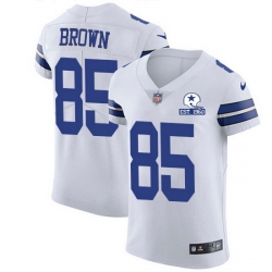 Nike Cowboys 85 Noah Brown White Men Stitched With Established In 1960 Patch NFL New Elite Jersey