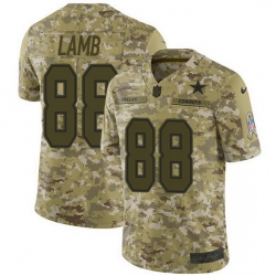 Nike Cowboys 88 CeeDee Lamb Camo Men Stitched NFL Limited 2018 Salute To Service Jersey