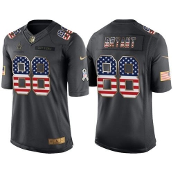 Nike Cowboys #88 Dez Bryant Black Men's Stitched NFL Limited USA Flag Salute To Service Jersey