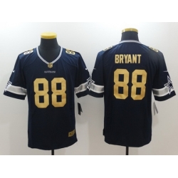 Nike Cowboys 88 Dez Bryant Navy Gold Limited Jersey