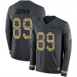 Nike Cowboys 89 Blake Jarwin Anthracite Salute to Service Men Stitched NFL Limited Therma Long Sleeve Jersey