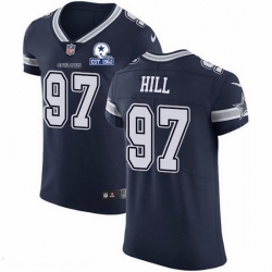 Nike Cowboys 97 Trysten Hill Navy Blue Team Color Men Stitched With Established In 1960 Patch NFL Vapor Untouchable Elite Jersey