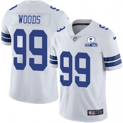 Nike Cowboys 99 Antwaun Woods White Men Stitched With Established In 1960 Patch NFL Vapor Untouchable Limited Jersey